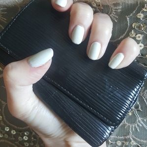 Black epi leather Louis vuitton key wallet